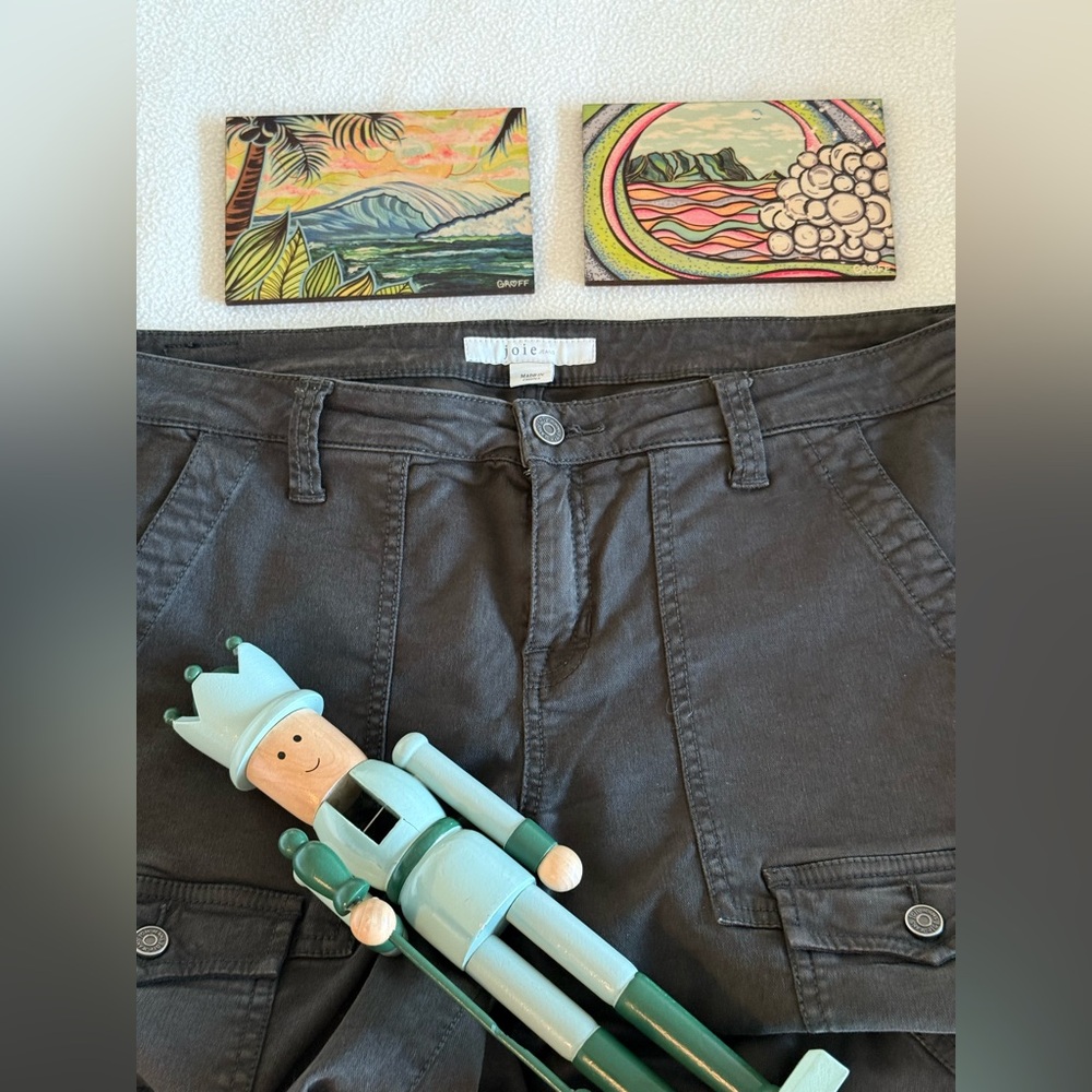 🎉HOST PICK 🎉Joie Dark Olive So Real Skinny Cargo Jeans, size 32 - Picture 5 of 7